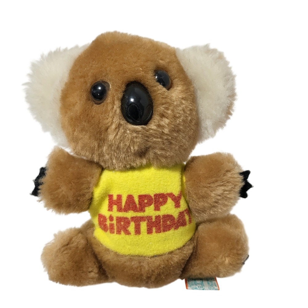 R Dakin Happy Birthday Koala Bear Plush Stuffed Animal Vintage‎ 1978